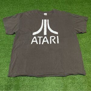 Retro Atari Logo T-Shirt Nostalgic Gamer Size XL Gray